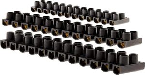 Lot 5 barrettes 3x 6 mm²+2x 10 mm² noires - Zenitech